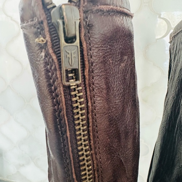 Frye Rich Brown Leather Boots - New Sz 7 Made in Mexico - Picture 4 of 14